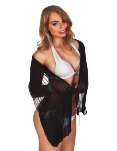Lenço preto 160x27cm - de alta qualidade, ideal para carnaval, festas temáticas e eventos especiais.
